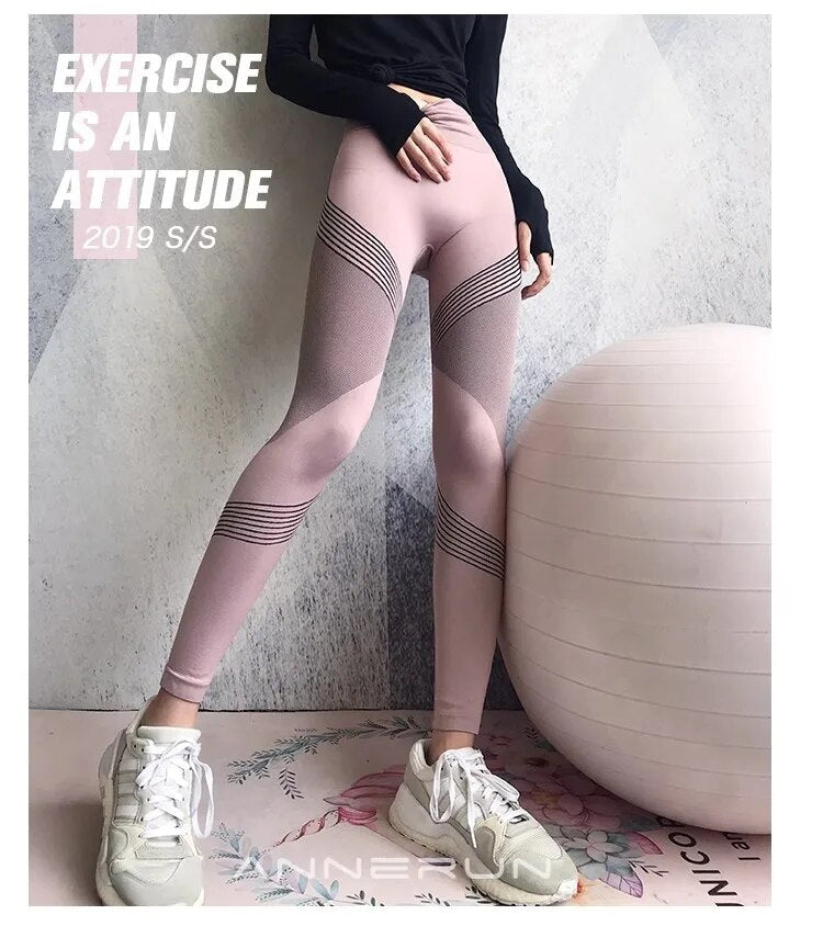 Ladies' Sports Leggings - Livia-Pink-XS-The Livary