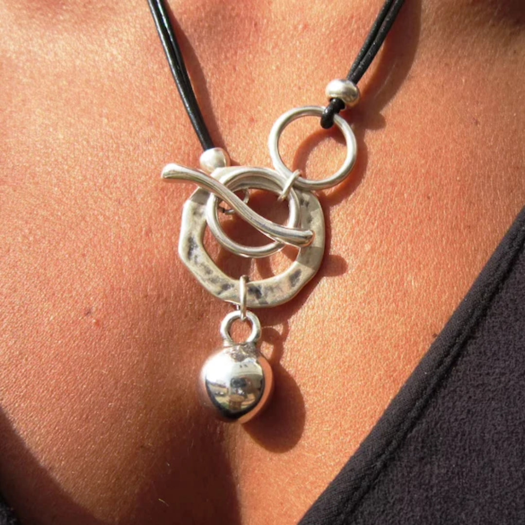 Vintage Silver Necklace - Elina-The Livary