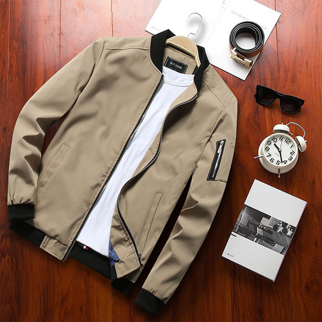 Short Summer Jacket for Men - Orion-Olive green-M-The Livary