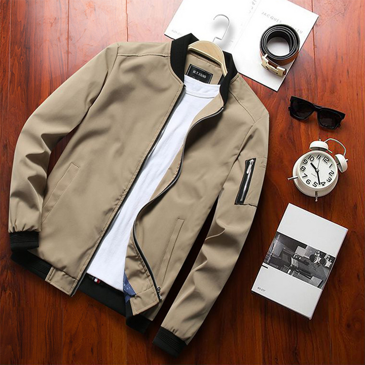 Short Summer Jacket for Men - Orion-Olive green-M-The Livary