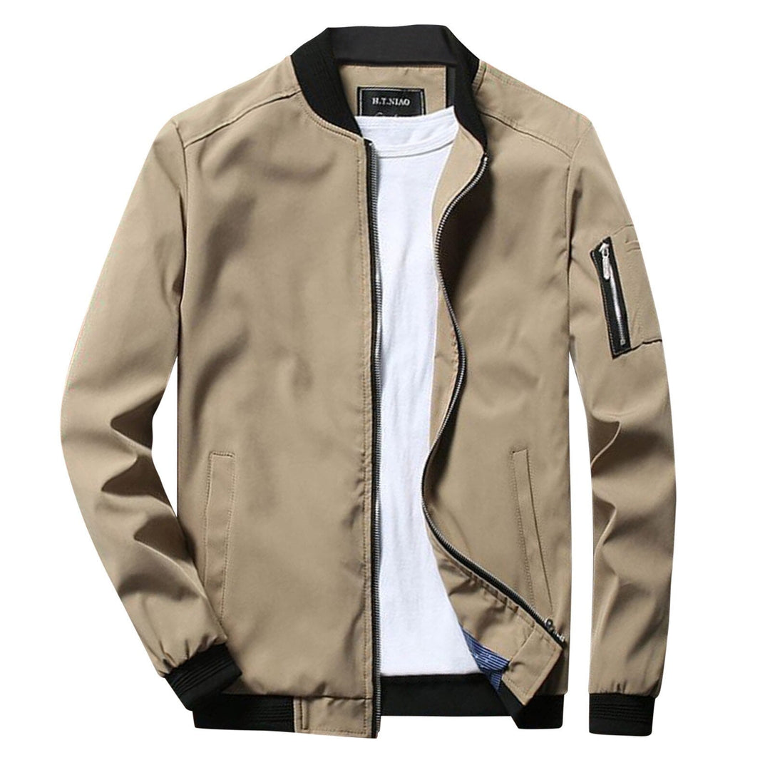 Short Summer Jacket for Men - Orion-Khaki-M-The Livary