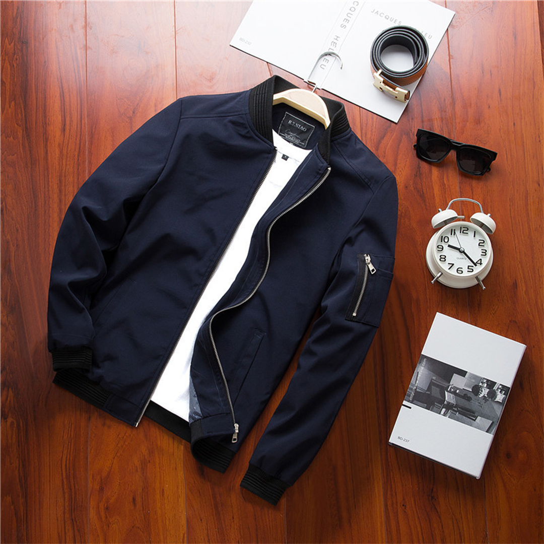 Short Summer Jacket for Men - Orion-Olive green-M-The Livary