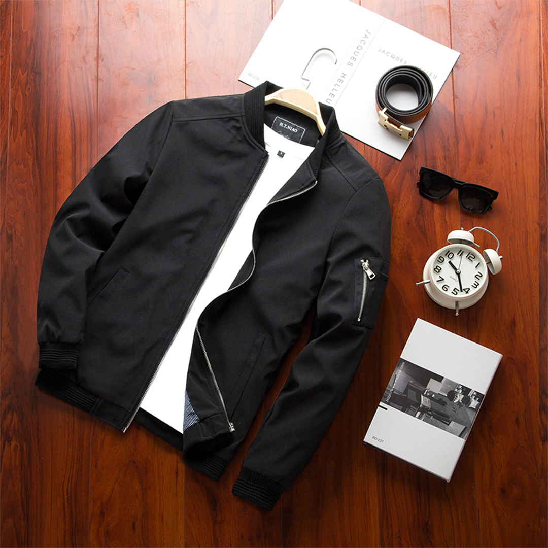 Short Summer Jacket for Men - Orion-Olive green-M-The Livary