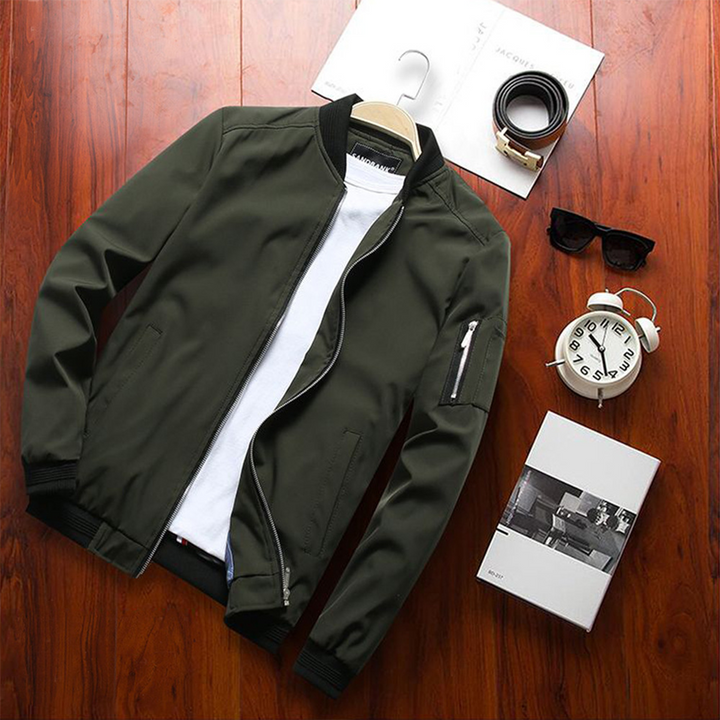 Short Summer Jacket for Men - Orion-Olive green-M-The Livary