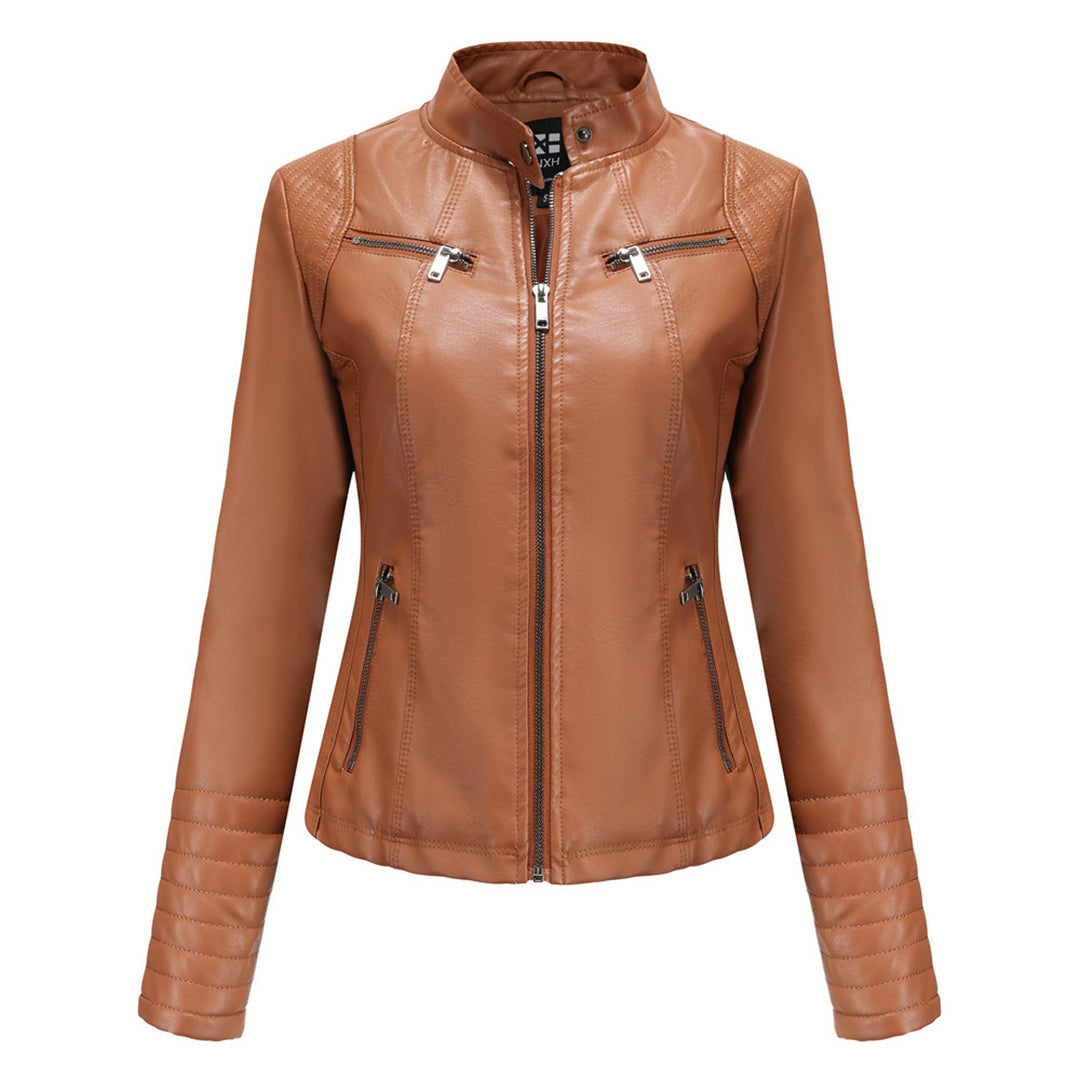 Cool Leather Women's Jacket – Elin-Brown-XS-The Livary