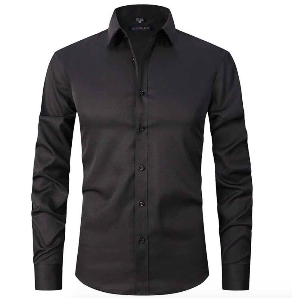 Comfortable Stretch Shirt - Lucas-Black-S-The Livary