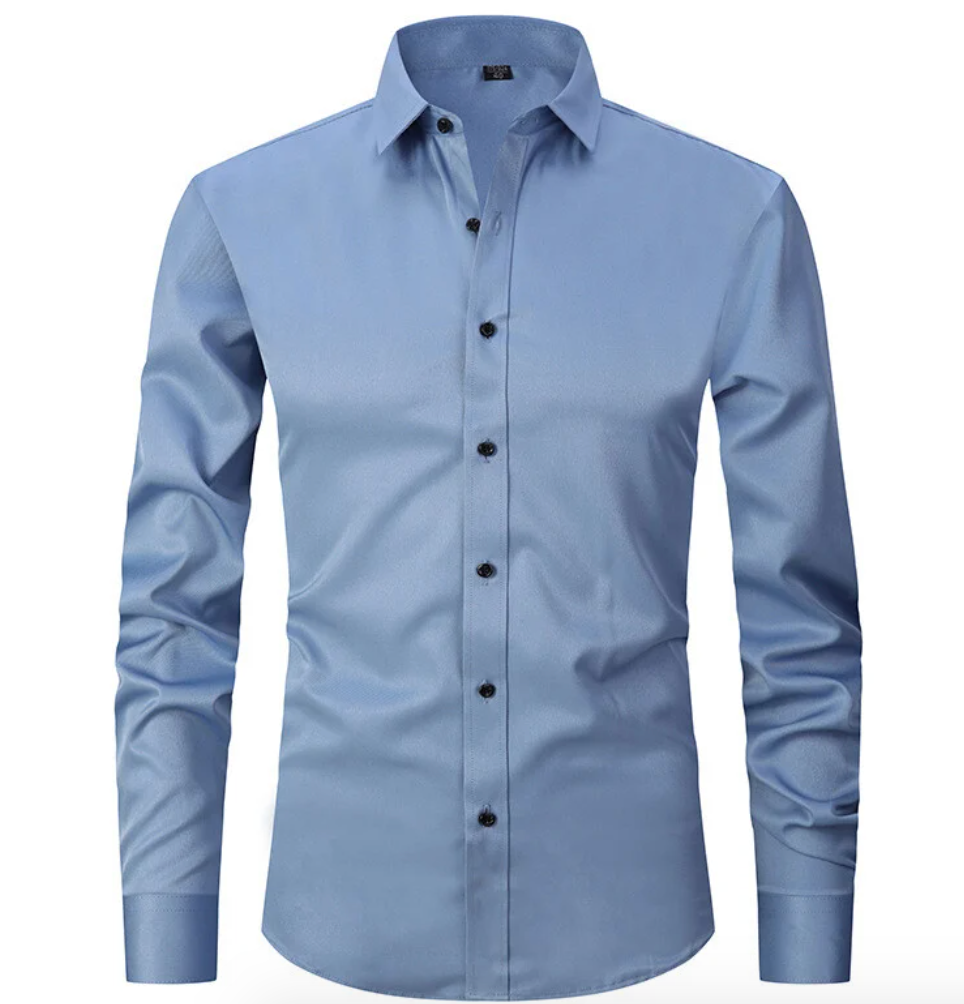 Comfortable Stretch Shirt - Lucas-Blue-S-The Livary