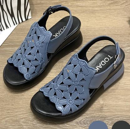 Ladies' Comfort Sandals City Look – Sissy-Black-3-The Livary
