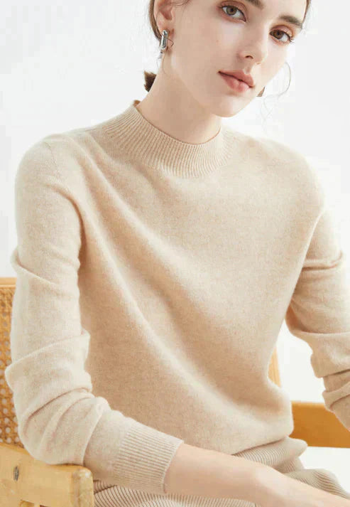 Casual Women's Sweater - Livia-Beige-M-The Livary