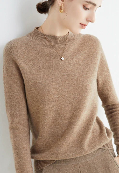 Casual Women's Sweater - Livia-Brown-M-The Livary