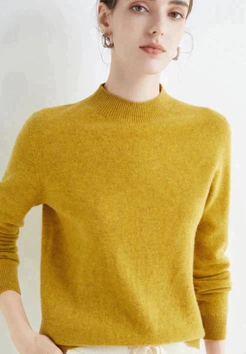 Casual Women's Sweater - Livia-Yellow-M-The Livary