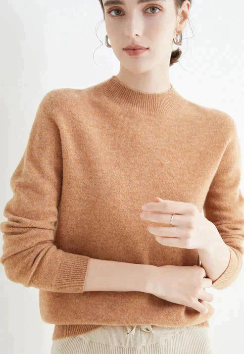 Casual Women's Sweater - Livia-Light orange-M-The Livary