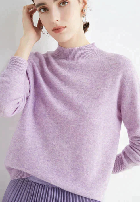 Casual Women's Sweater - Livia-Light purple-M-The Livary