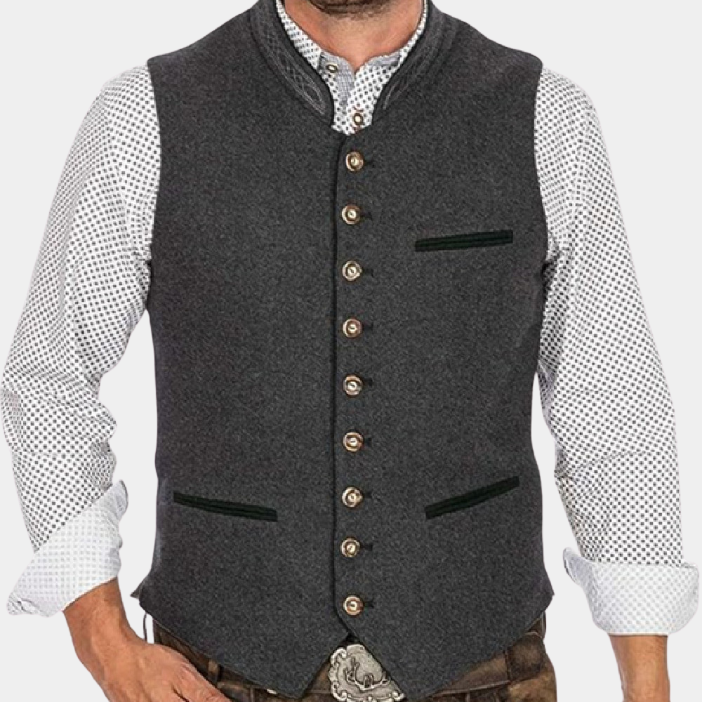 Classic Grey Men's Gilet - Boris-S-The Livary