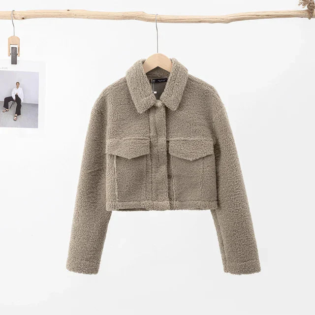 Warm and Stylish Short Jacket - Lucia-Brown-XS-The Livary