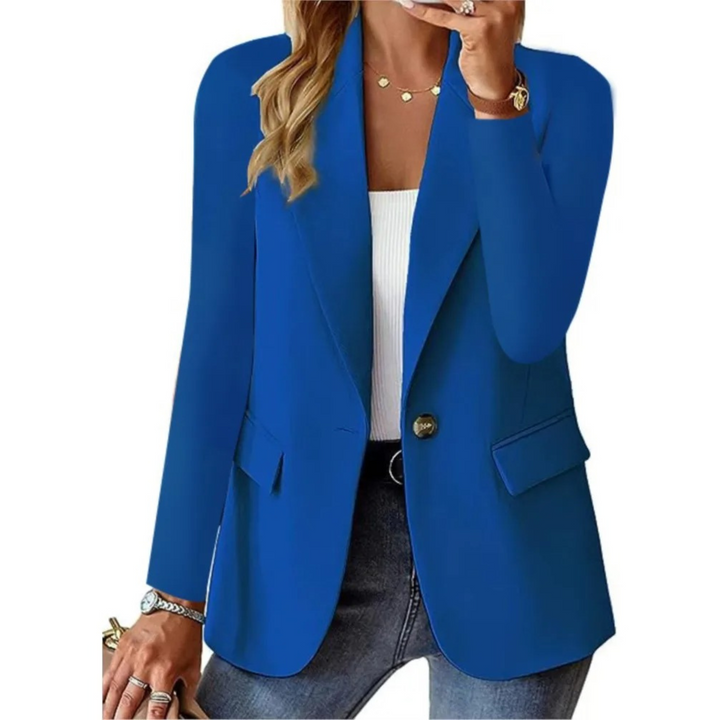 Classic Slim Ladies Blazer - Camille-Blue-S-The Livary