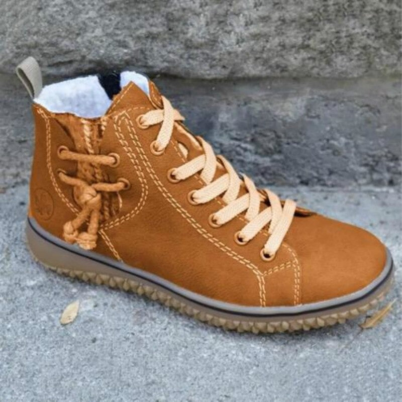 Comfortable Ankle Boots with Support and Style - Luna-Camel Brown-3-The Livary