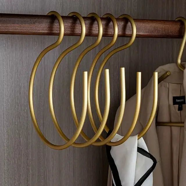 S-shaped Clothes Hangers - FormaS-Gold-The Livary