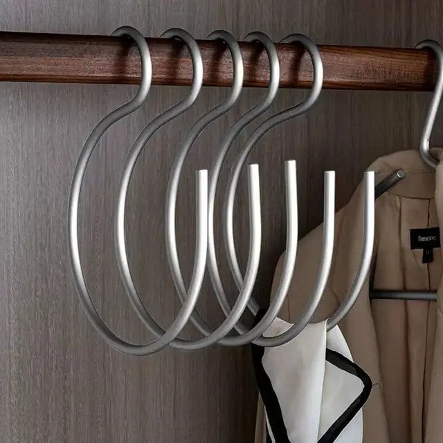 S-shaped Clothes Hangers - FormaS-Silver-The Livary