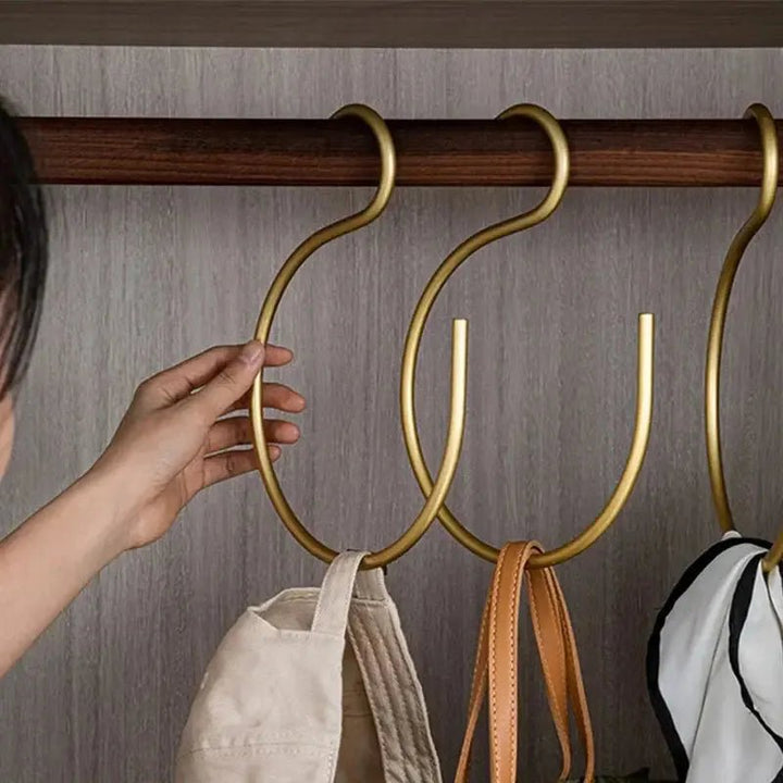 S-shaped Clothes Hangers - FormaS-Gold-The Livary