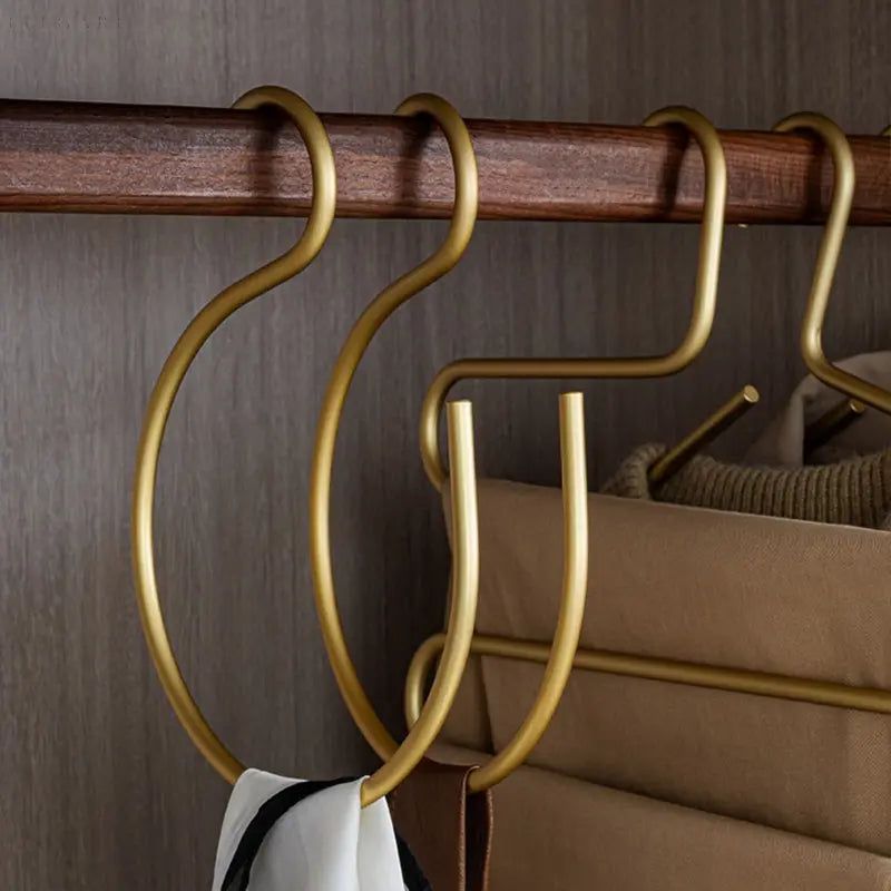 S-shaped Clothes Hangers - FormaS-Gold-The Livary