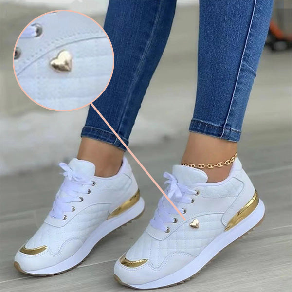 Trendy Women's Sneakers – Isla-White-4-The Livary