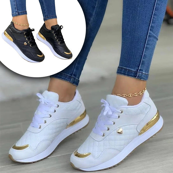 Trendy Women's Sneakers – Isla-White-4-The Livary