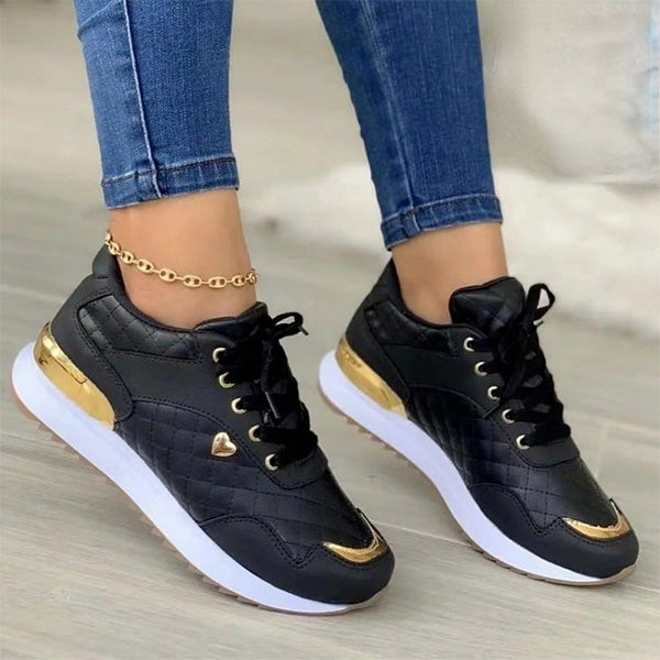 Trendy Women's Sneakers – Isla-Black-4-The Livary