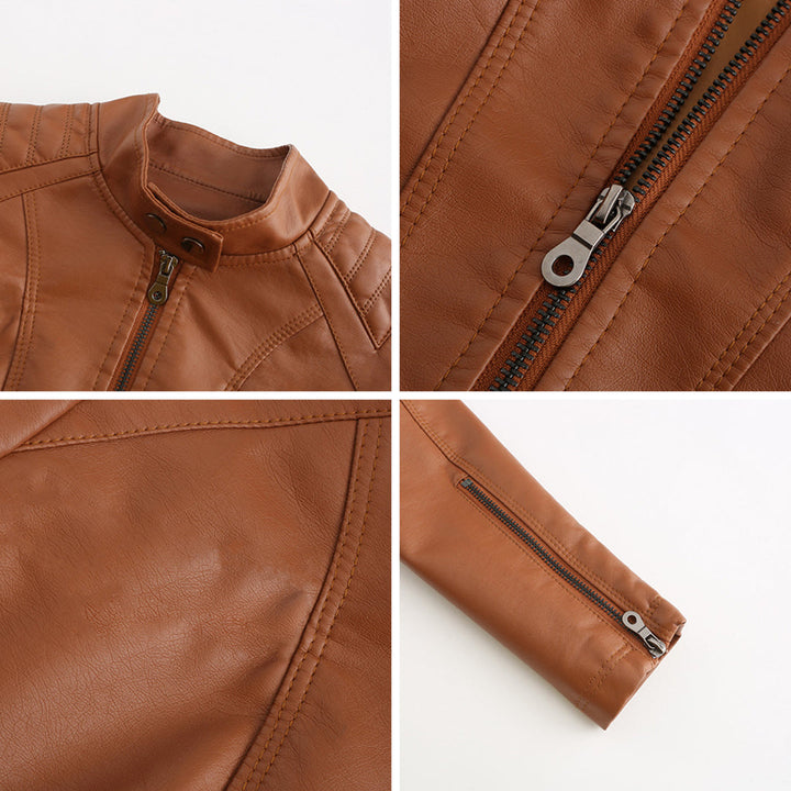 Cool Leather Ladies Jacket - Nova-Brown-XS-The Livary
