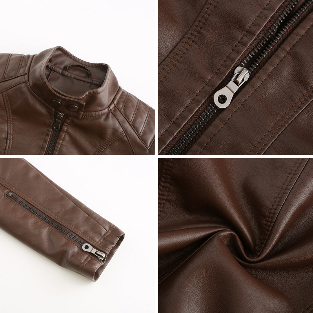 Cool Leather Ladies Jacket - Nova-Brown-XS-The Livary
