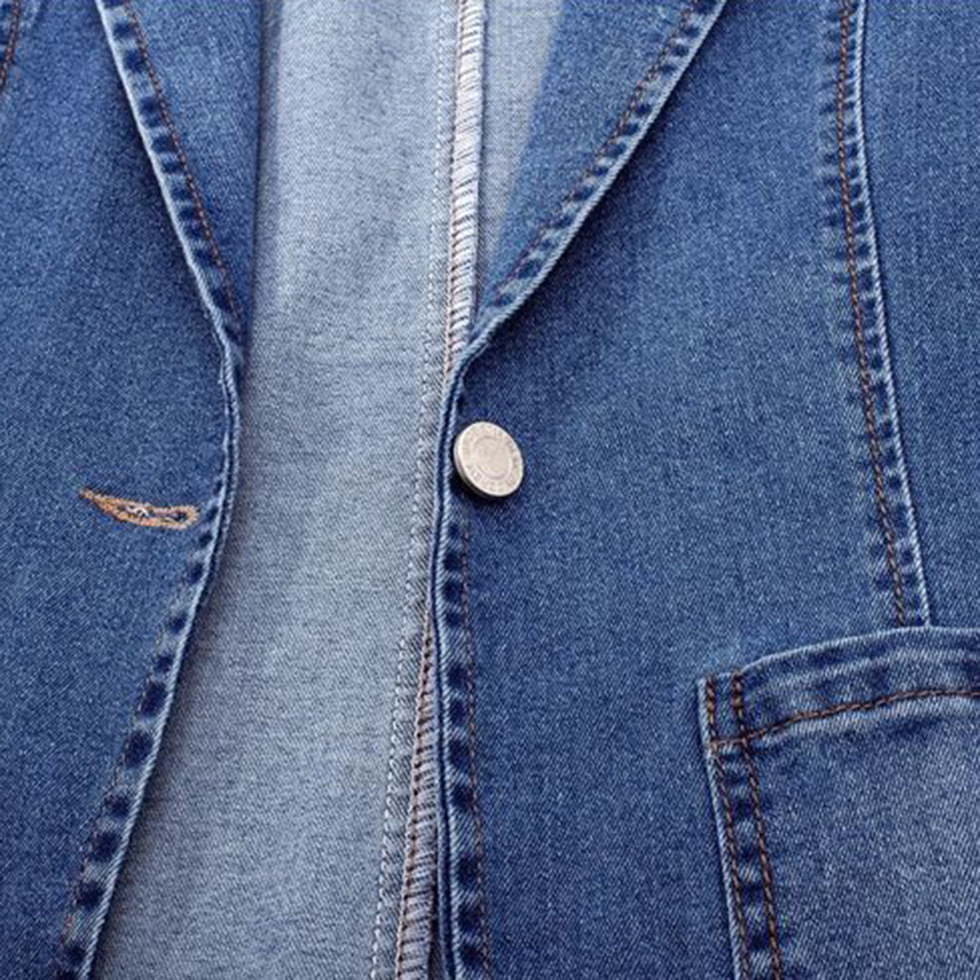 Ladies' denim blazer with an elegant cut – Nora-S-The Livary