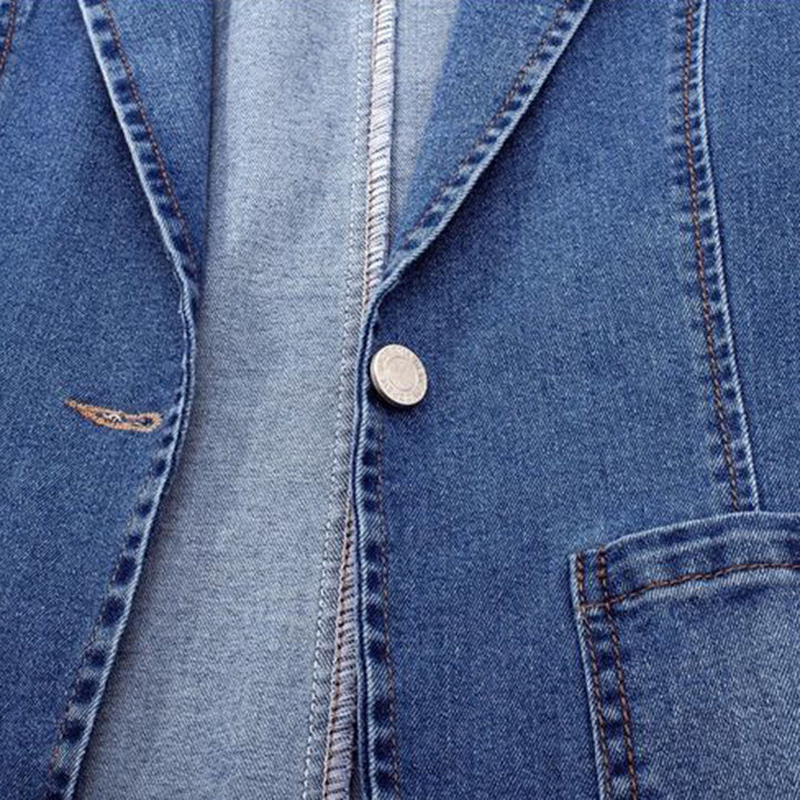 Ladies' denim blazer with an elegant cut – Nora-S-The Livary