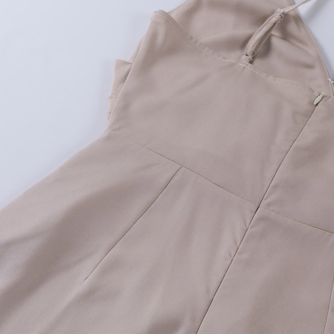 Stylish Midi Dress with Spaghetti Straps - Grace