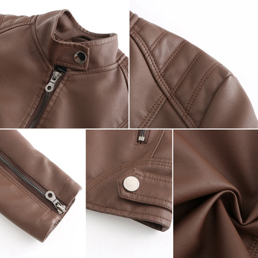 Stylish Leather Ladies' Jacket - Romy-Black-XS-The Livary