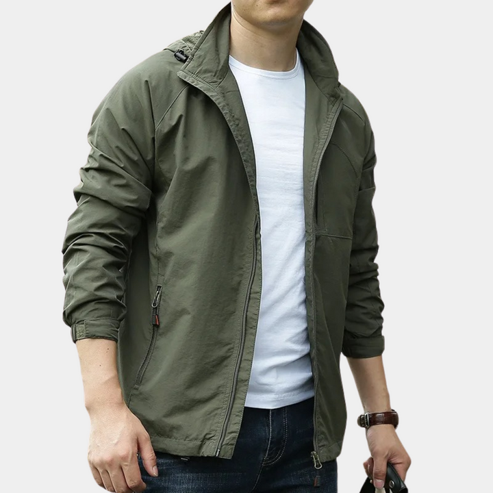 Stylish Men's Autumn Mid Jacket – Milo-Olive green-M-The Livary
