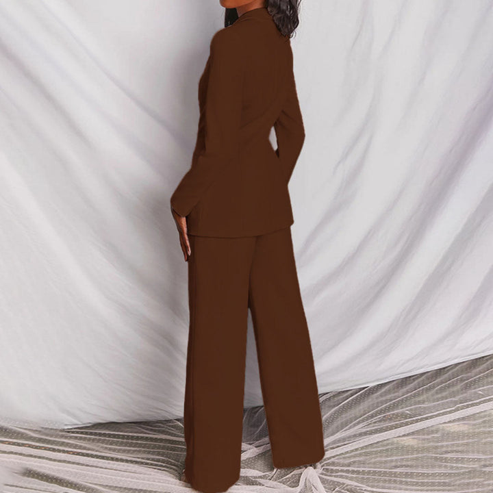 Stylish Blazer and Trouser Set - Ariane-Yellow-S-The Livary