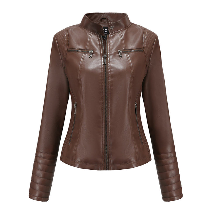 Cool Leather Women's Jacket – Elin-Dark brown-XS-The Livary