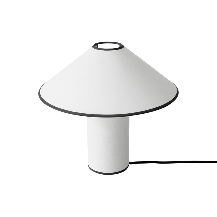 Table lamp with fabric shade – Lunara-Red+White-The Livary