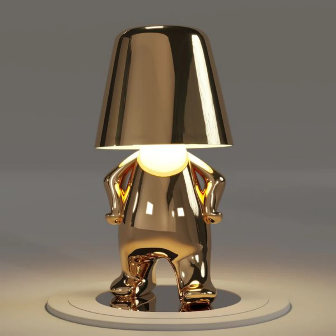 Playful Dimmable Table Lamp - LumoPals-Gold-Confident-The Livary