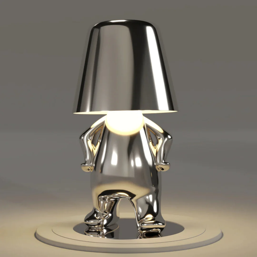 Playful Dimmable Table Lamp - LumoPals-Silver-Confident-The Livary