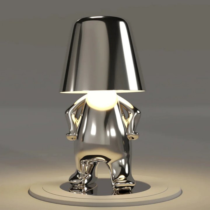 Playful Dimmable Table Lamp - LumoPals-Silver-Confident-The Livary