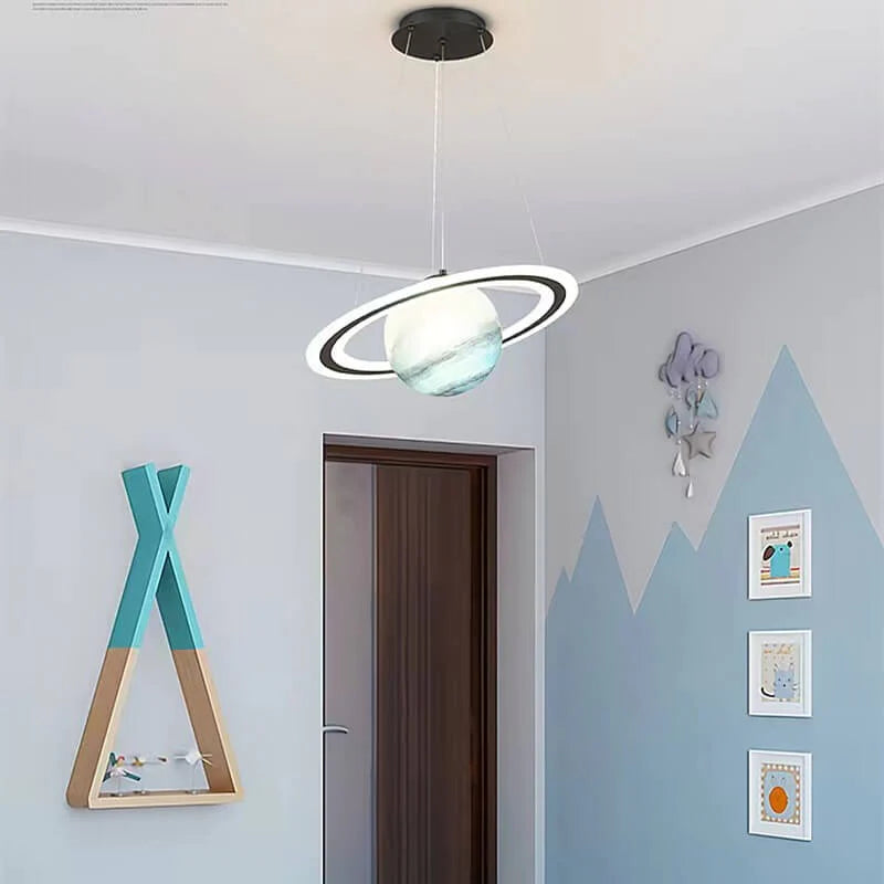 AA OUT OF STOCK Kids' Room LED Pendant Light - CosmoGlow-Blue Earth-A (Not an astronaut)-3 Colour Temperatures-The Livary