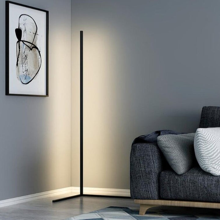 LED Design Corner Lamp with Remote Control – Viorra-Black-RGB + Warm + Cool Dimmable White-The Livary