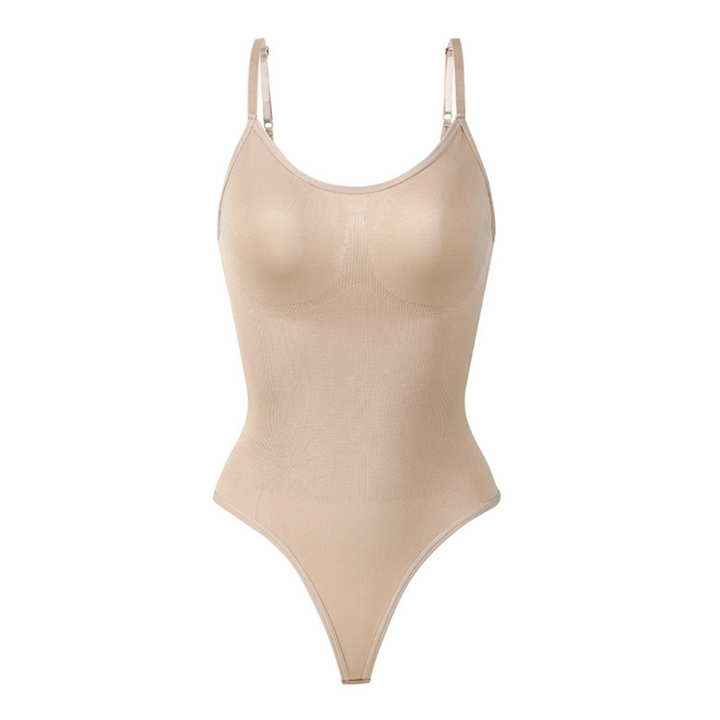 SculptEase Corrective Seamless Bodysuit String-Beige-S-The Livary