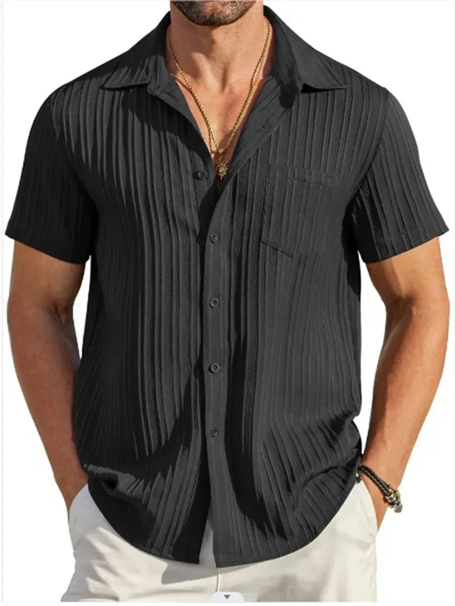 Light Linen Shirt for Men – Breathable & Relaxed Fit – Jonas-Black-S-The Livary