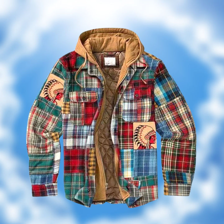 Stylish and Warm Winter Jacket - Evan-Indian pattern-S-The Livary