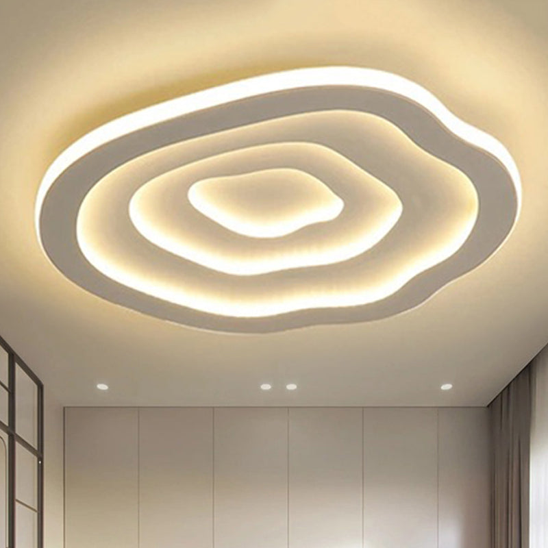 Ceiling Acrylic Lamp with Warm & White LED Light - Auralis-White-40 cm-The Livary