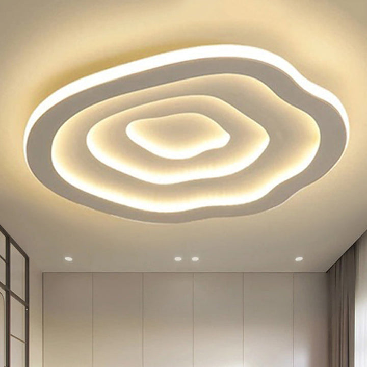 Ceiling Acrylic Lamp with Warm & White LED Light - Auralis-White-40 cm-The Livary