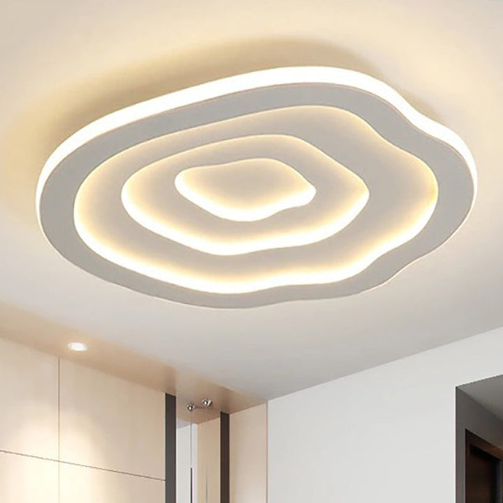 Ceiling Acrylic Lamp with Warm & White LED Light - Auralis-White-40 cm-The Livary