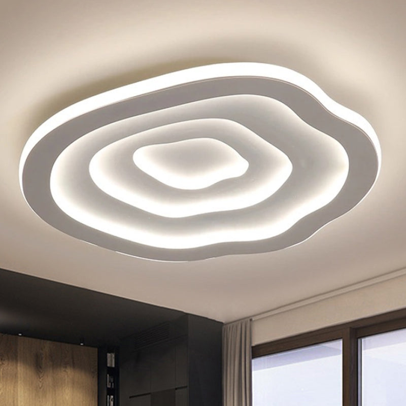 Ceiling Acrylic Lamp with Warm & White LED Light - Auralis-White-40 cm-The Livary